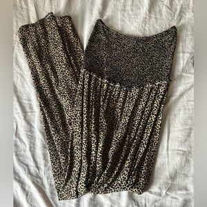 Cheetah print maxi tube top dress